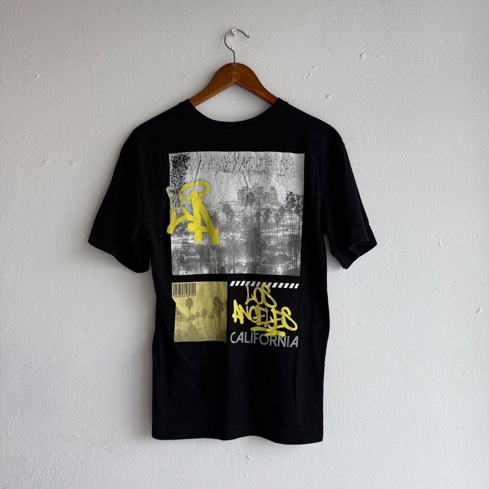 Hustle Los Angeles California Graphic Tshirt Black LA Streetwear XL